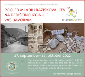 Pogled mladih raziskovalcev na kulturno dediščino izginule vasi Javornik